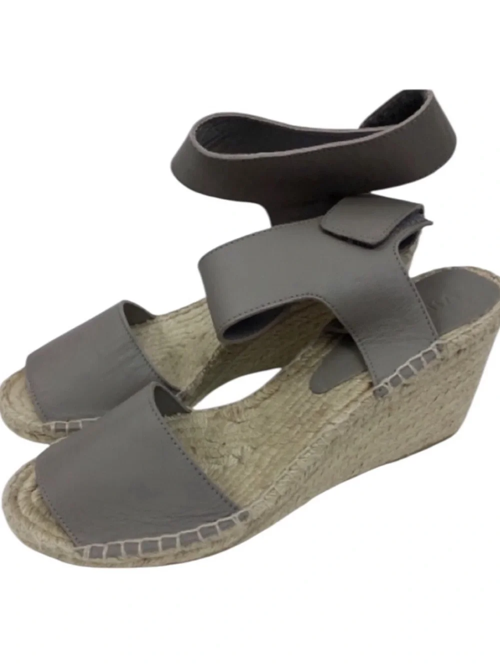 VINCE Sophie Leather Wedge Espadrille Sandals